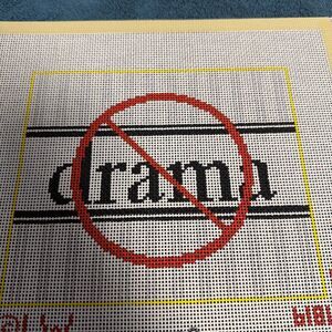 Needlepoint Canvas 7.5” X 6.5” 14ct No Drama